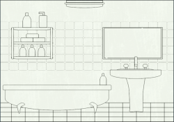 Bathroom Clipart Black And White Pencil In Color | Kitchen Design ...