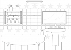 Bathroom Clipart Black And White | fittedkitchendesign. | Bathrooms ...