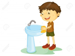 Kids Cleaning Bathroom Clipart Letters - Avaz International