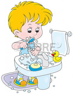 Bathroom clipart clean child - Pencil and in color bathroom clipart ...