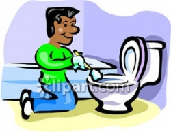 Cleaning The Bathroom Clipart - Letters