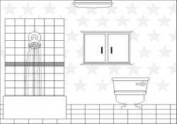 comfort room clipart black and white 11 | Clipart Station