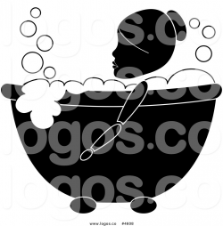 Royalty Free Woman Relaxing in a Bubble Bath Logo by Pams Clipart ...