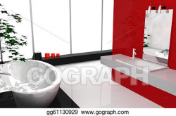 Stock Illustrations - Modern luxury bathroom. Stock Clipart ...