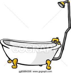 Vector Art - Illustration of a bathtub. Clipart Drawing gg65864356 ...