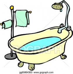Vector Art - Illustration of a bathtub. Clipart Drawing gg65864363 ...