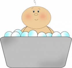 Baby Bath Tub Clipart