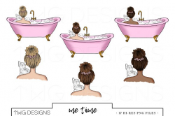 Fashion Girl Bath Spa Clip Art ~ Illustrations ~ Creative Market