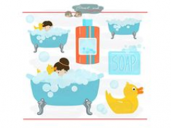 Blue and brown towel | Clipart~Bath Time~ | Pinterest | Printable ...