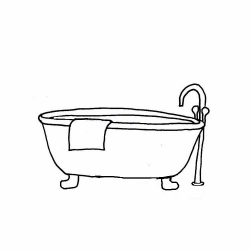 Bath Clipart Black And White - Letters