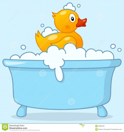 Cartoon Boy Bathtub With Rubber Duck Stock Vector - Image ...