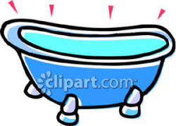 A Blue Bathtub - Royalty Free Clipart Picture