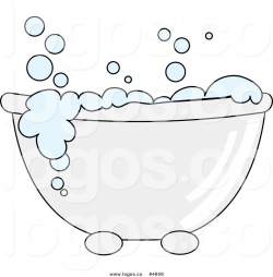 Royalty Free Tub with Bubbles Logo by Pams Clipart - #4609