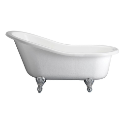 Barclay Products 5.6 ft. Acrylic Claw Foot Slipper Tub in White with ...