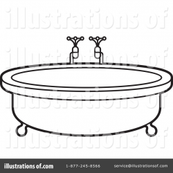 Bath Tub Clipart #1244333 - Illustration by Lal Perera