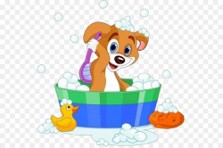 Dog Bathing Clip art - The dog a bath png download - 600*600 - Free ...