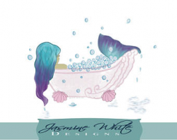 Mermaid in bathtub | Etsy