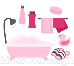 Pink Bathroom Clipart Fun Pretty Clipart Retro shampoo