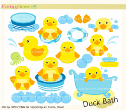 ON SALE Duck Clip art Duck Digital Paper Pack, Duck Bath Toy Clip ...