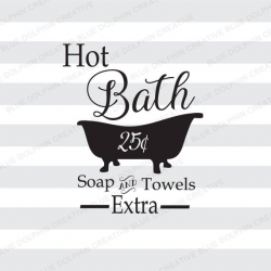 Hot Bath SVG, png pdf jpg ai dxf, Cut file, Cricut cutting svg ...