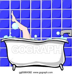 Vector Art - Illustration of a bathtub. Clipart Drawing gg65864382 ...