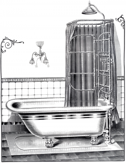 Vintage Bathtub Printable - The Graphics Fairy