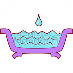 Bathtub filled with water clipart. Royalty-free clipart # 146772