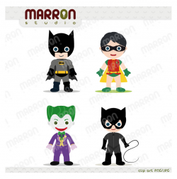 Marron Studio | Super Heroe Inspired set Batman, Robin, Joker and ...