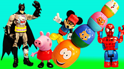 Bubble Guppies Surprise Eggs Opened by Batman and Peppa Pig with ...