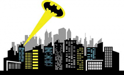 Amazon.com: Chic Walls Removable Gotham City Skyline Buildings Ray ...