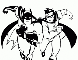 Batman And Robin Clipart Black And White - Letters