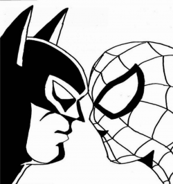 Batman Clipart Coloring Page And Robin Pencil In Color Drawn ...