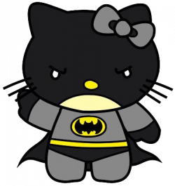 Hello Kitty Batman Cute Png Transparent
