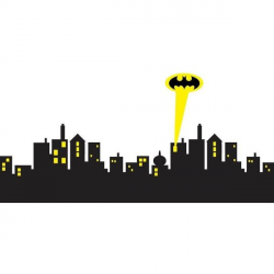 GOTHAM CITY SKYLINE Batman Decal WALL STICKER Home Decor Art C430 ...