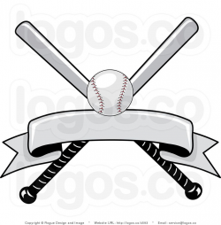 Royalty Free Baseball Bat and Ball with Blank Banner Logo | Little ...