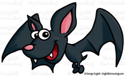 Cartoon Bat Clip Art Stock Illustration - Coghill Cartooning