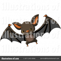 Flying Bat Clipart #229177 - Illustration by Pushkin