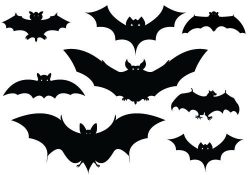 Halloween Bats Silhouettes … | Pinteres…