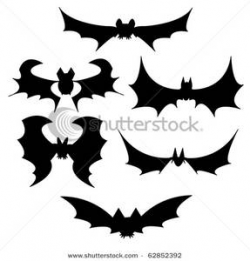 Clipart Picture: A Group of Flying Bats