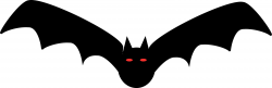 Free Halloween Clipart Illustration Of Black Bat With Red Eyes ...