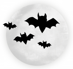Large Transparent Moon with Bats Halloween Clipart | Halloween ...
