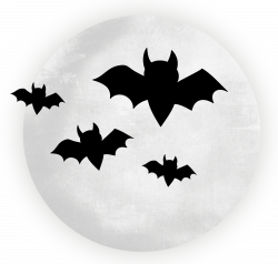 Large Transparent Moon with Bats Halloween Clipart | Gallery ...