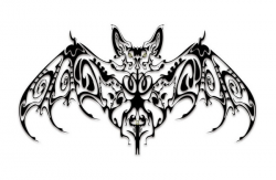 Tribal Small Bat Tattoo | Tattoo Tabatha | Inked | Pinterest | Bats ...