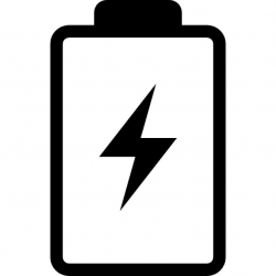 Battery with a bolt symbol Icons | Free Download