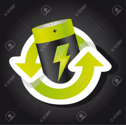 Alkaline Battery Recycling Clipart