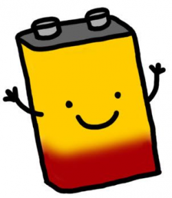 Such a cute little battery | Creative Batteries & Bulbs | Pinterest