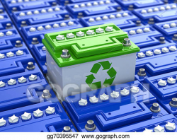 Stock Illustration - Car battery recycling. green energy. background ...