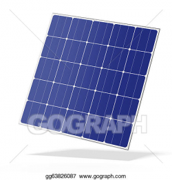 Drawing - Solar battery panel. Clipart Drawing gg63826087 - GoGraph
