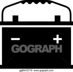 Vector Art - Car battery. Clipart Drawing gg85412710 - GoGraph