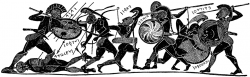 Battle clipart greek war - Pencil and in color battle clipart greek war